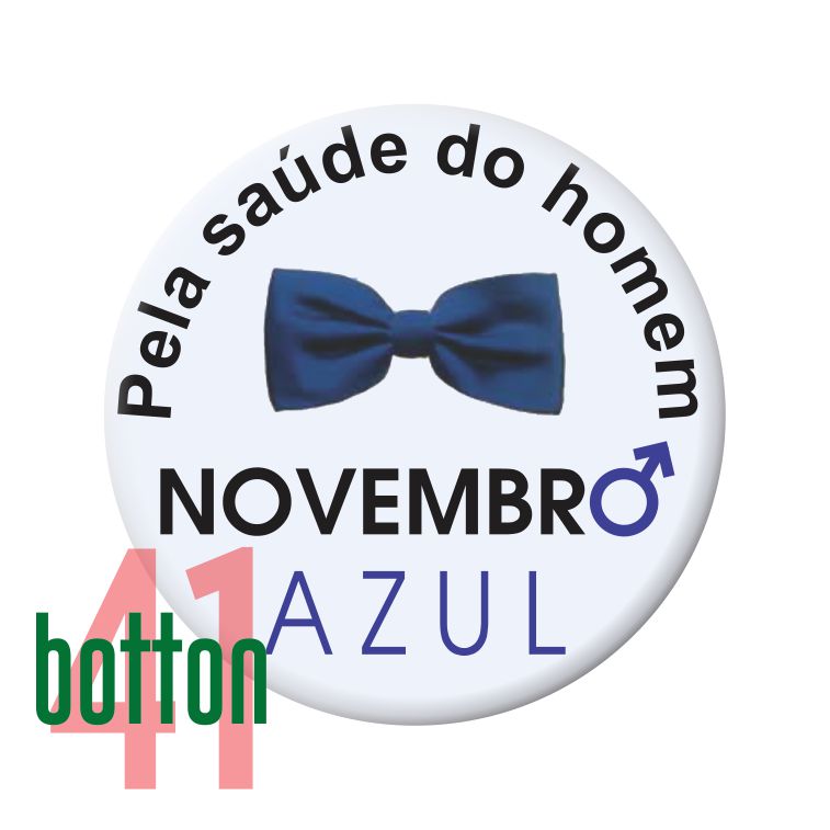 30 ou mais bottons Promocionais Novembro Azul