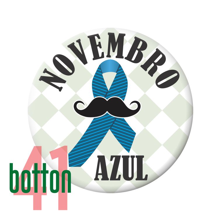 30 ou mais bottons Promocionais Novembro Azul