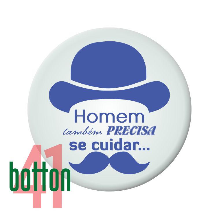 30 ou mais bottons Promocionais Novembro Azul