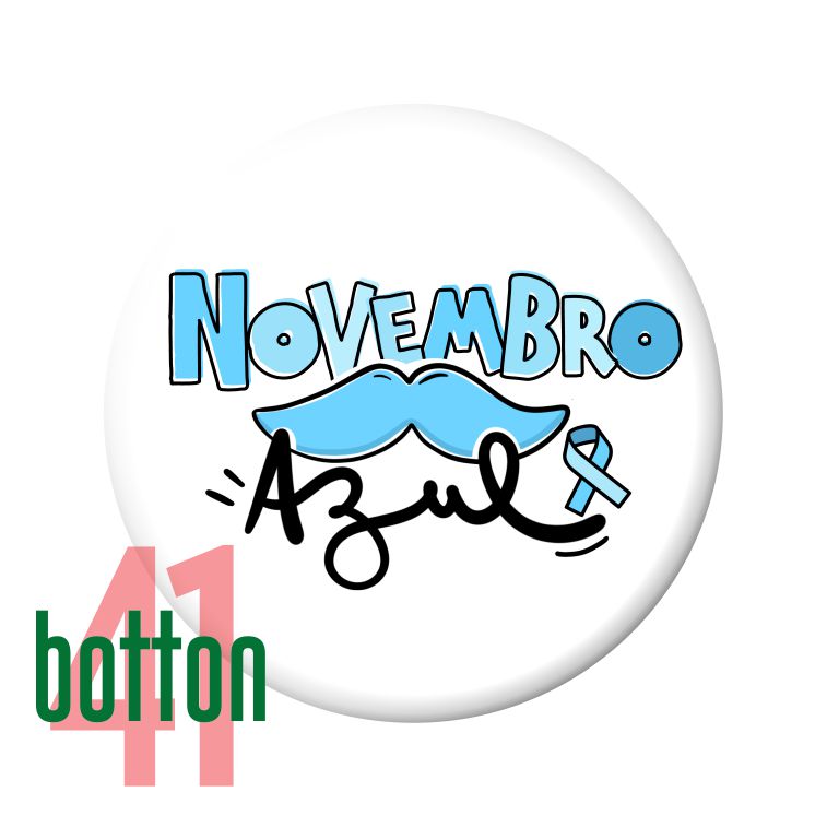 30 ou mais bottons Promocionais Novembro Azul